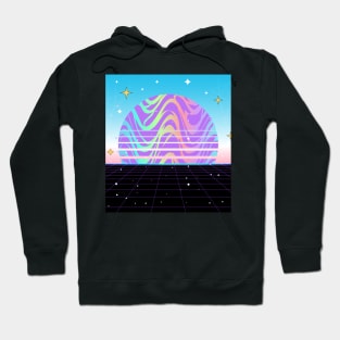 Minimal Sunset Psychedelic Synth Hoodie